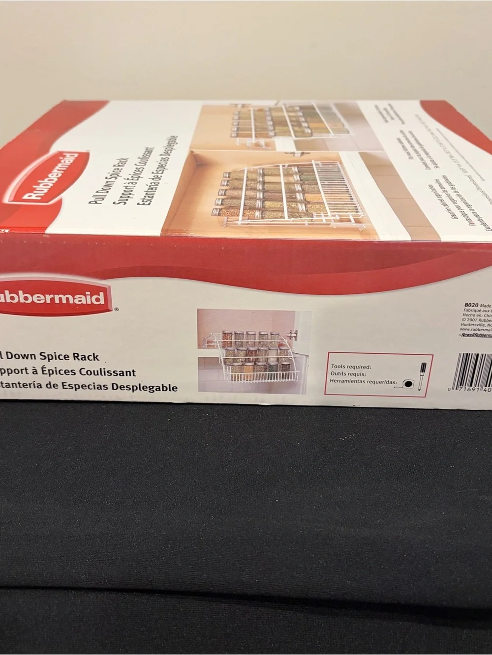 Rubbermaid White Pull Down Spice Rack LS-8020-R1-WHT